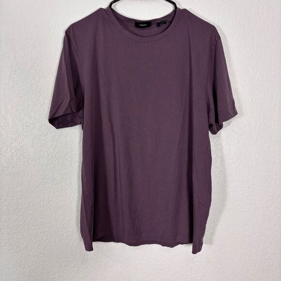 Theory Men's Purple 100% Pima Cotton Short Sleeve Tshirt Size XL - Picture 1 of 6